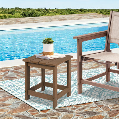Denarrius Adirondack Outdoor Side Table ,HDPE Patio Table with Easy Maintenance and Weather resistance