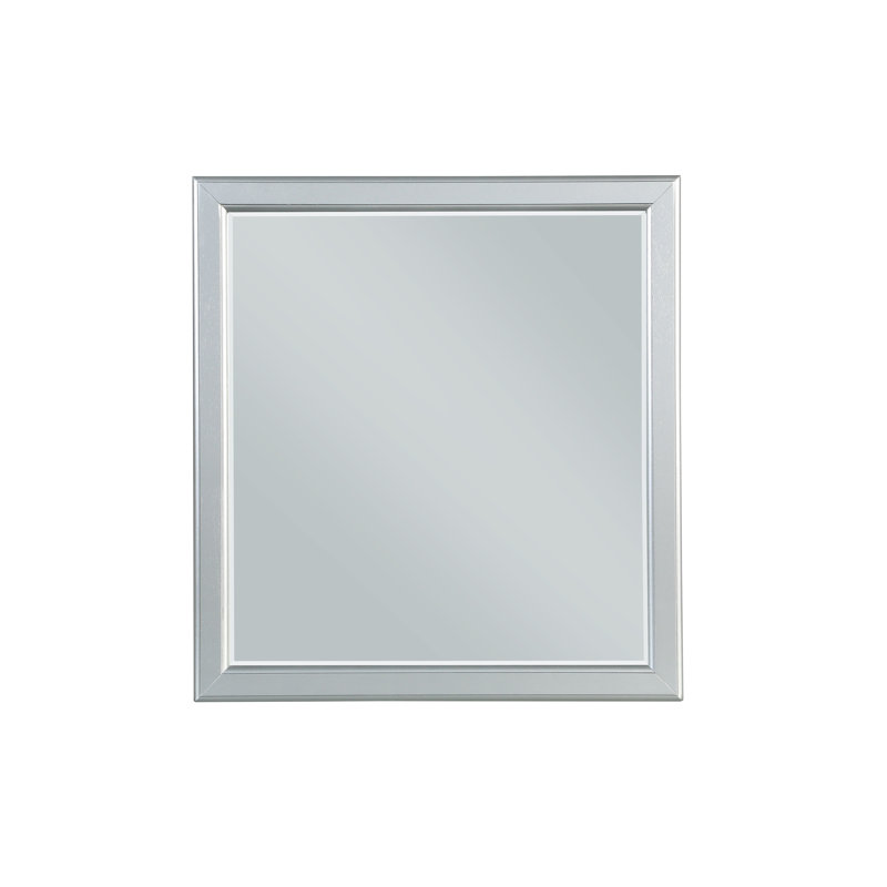 Elim Wood Wall Mirror, Platinum