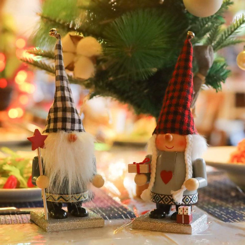 2 Set Gnome Christmas Decorative Nutcracker