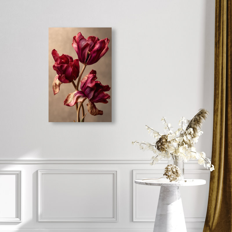 Dark Silk Remains Print by Oliver Gal, 20"H x 30"W, Gallery Wrapped