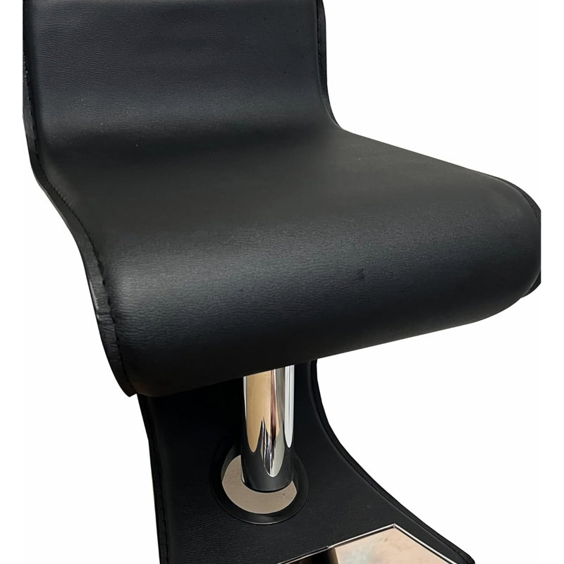 Tabouret de bar pivotant fonctionnel et traditionnel en noir, de conception ergonomique, pour la salle à manger et le comptoir Tabouret réglable à arc noir, siège en similicuir, cafés