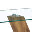 Table basse moderne et minimaliste en bois aggloméré transparent et bois