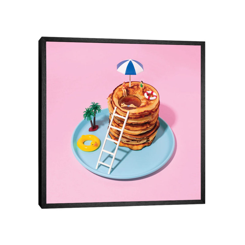 Pancakes Pool by Pepino De Mar - Gallery-Wrapped Canvas Giclée on Canvas, Black Floater Framed, 66.04 cm H x 66.04 cm W