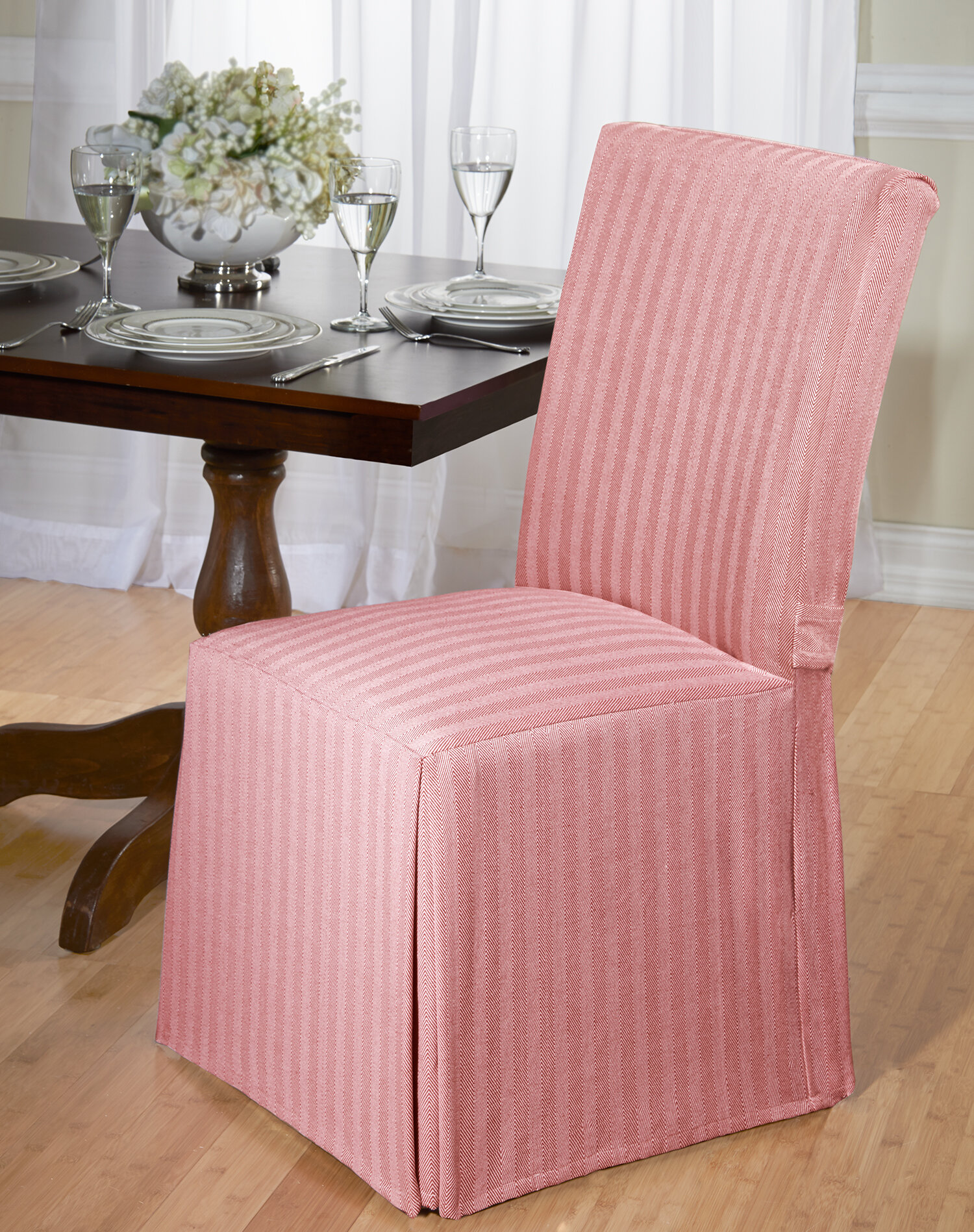 Pink dining chair discount covers