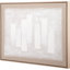 White And Natural Textured Canvas - Single Picture Frame Print on Canvas