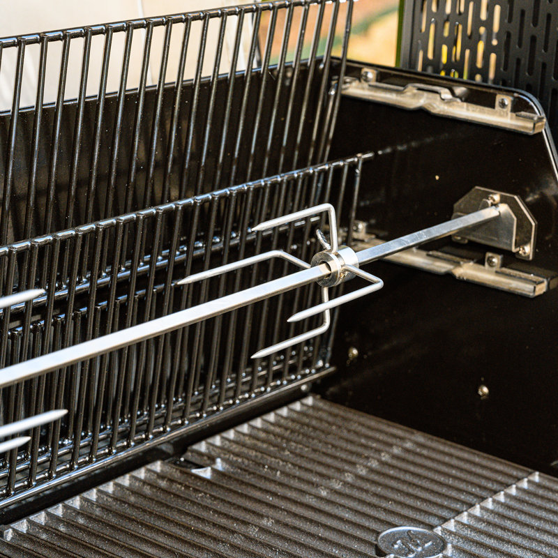 Stainless Steel Rotisserie Kit with Electric Motor