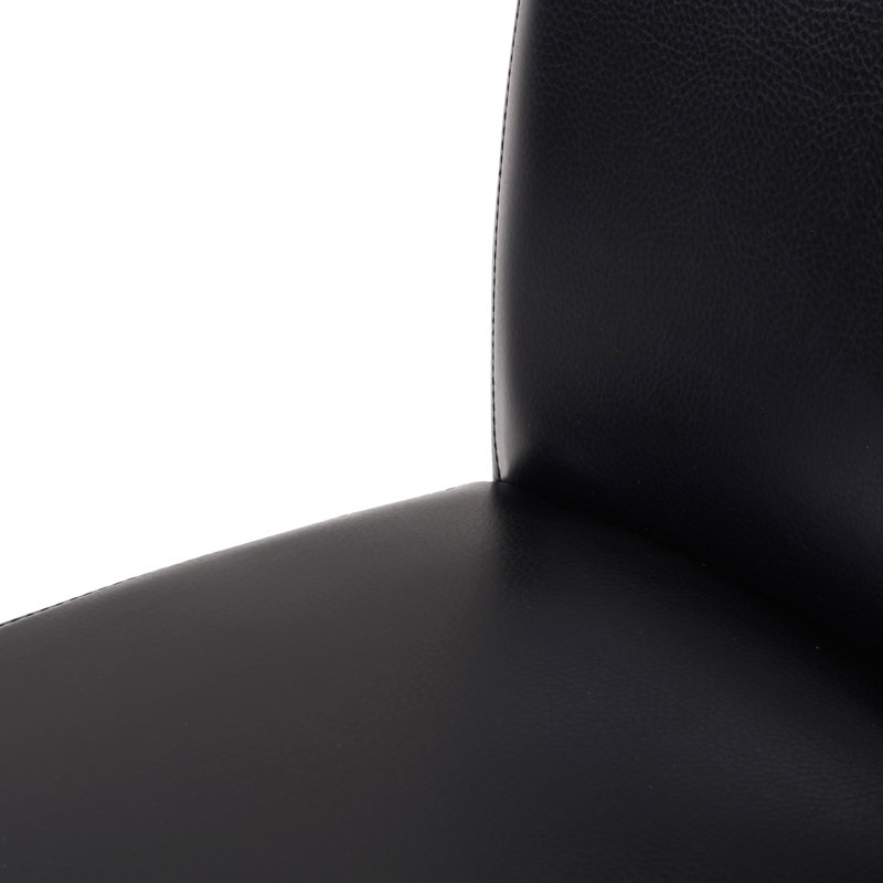 Zyaire Upholstered Counter Stool, Counter Stool (26.5 " Seat Height), Black