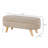 Storage Ottoman Bench, Teddy Fleece Upholstered End Of Bed Bench With Wood Legs And Padded Seat, Oval Modern Entryway Bench, Beige-472269060