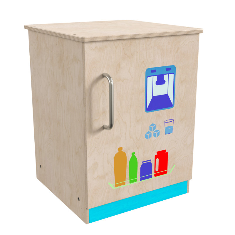 Bright Beginnings Commercial Grade Wooden Kitchen Refrigerator with Integrated Storage
