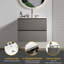 Meuble-lavabo mural 24 po avec lavabo en céramique et trois trous de robinet, grand meuble-lavabo flottant avec rangement pour salle de bain moderne, lavabo une pièce sans drain, KD