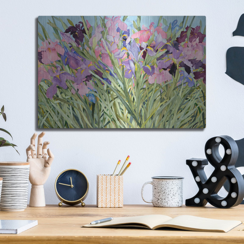 Iris Garden X par Sharon Pitts, H 12 po x l 16 po