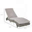 Chaise longue d'extérieur rembourrée en rotin PE avec dossier réglable à 5 niveaux-2026925699