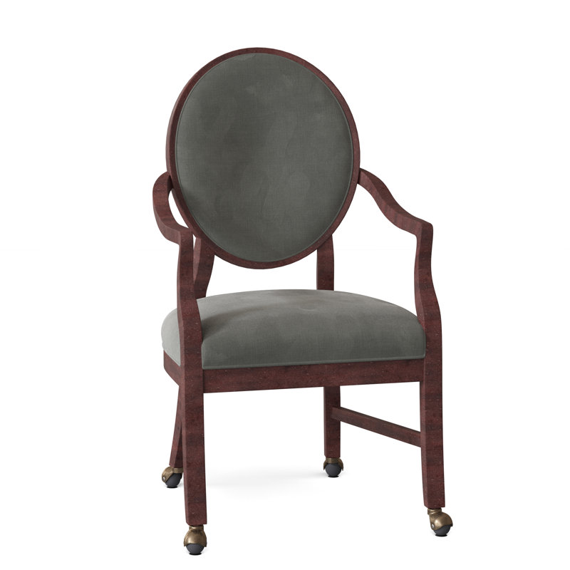 Chaise rembourrée à dossier très grand Louis, Noyer, 9953 Étain
