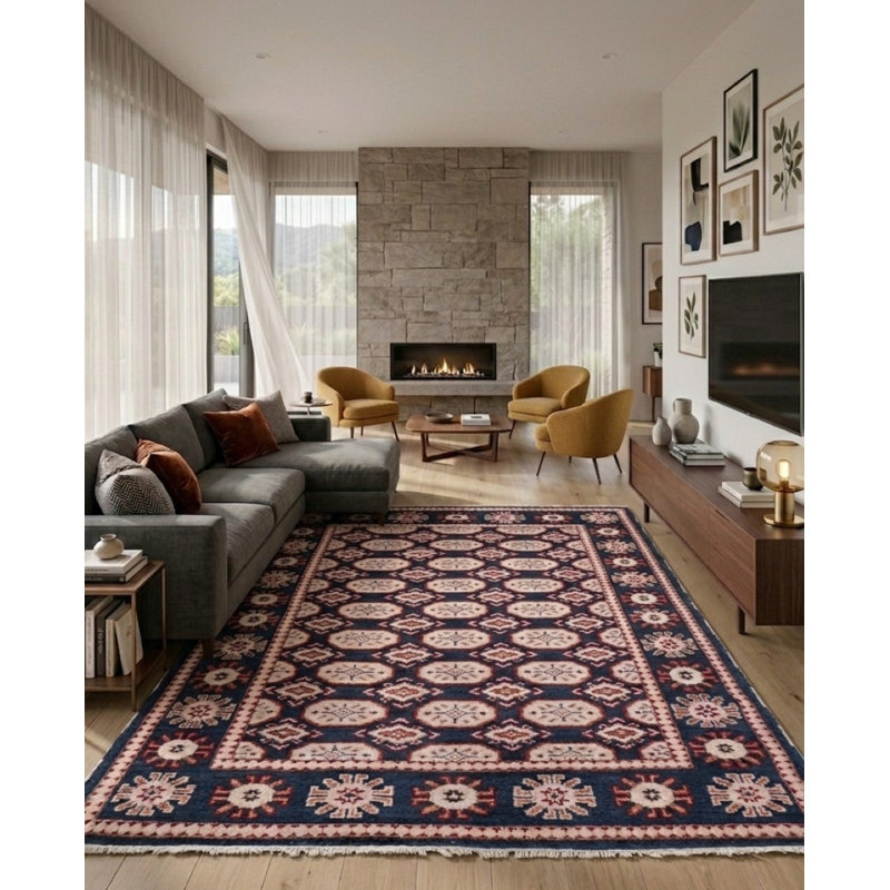 Tapis d'intérieur rectangulaire noir fait à la main en soie noire 100% soie, Rectangulaire 3 pi x 5 pi