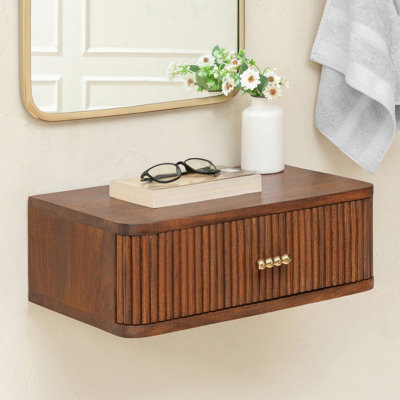 Tablette murale en bois massif Fig