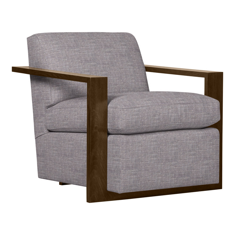 Thom Filicia Home 32" Wide Upholstered Armchair, Nomad Slate, Havana
