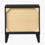 Table de chevet 2 tiroirs noire