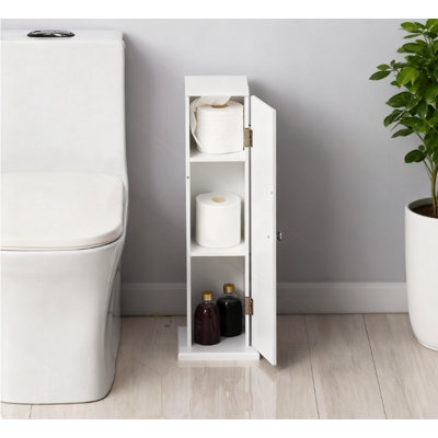 Petite armoire à papier de toilette, armoire de coin de salle de bain