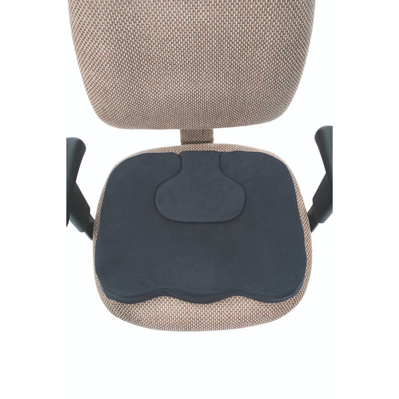 Ergonomic Black Foam Donut Coccyx Cushion with Hook-and-loop Closure