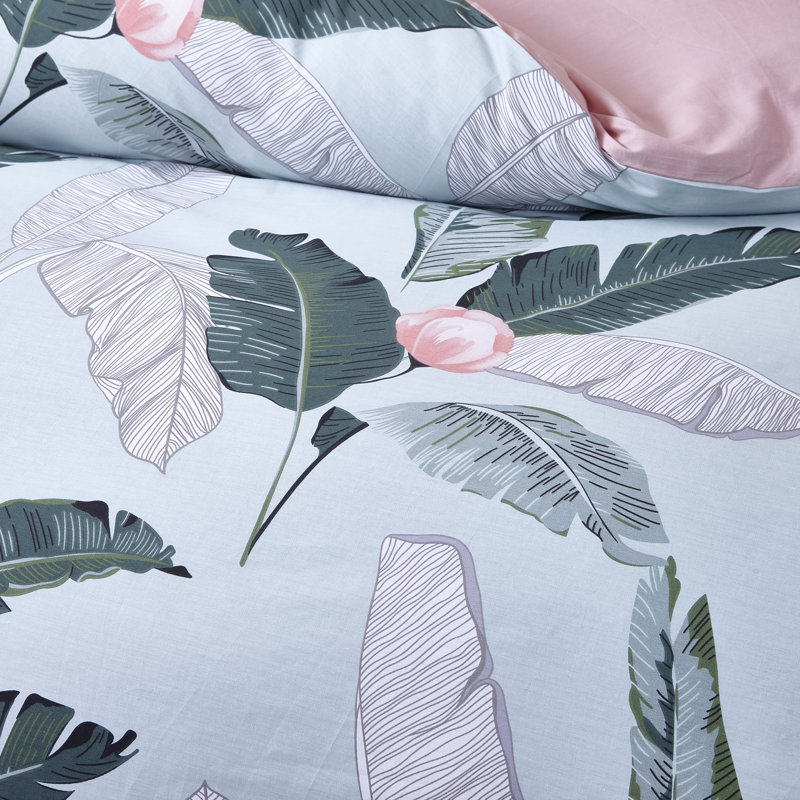 Delania Satin Floral Duvet Cover Set with Pillowcases, Super King - 2 Standard Pillowcases