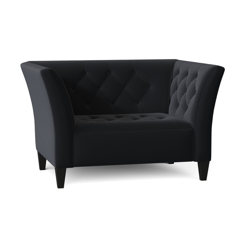 Carruth Upholstered Armchair, Bella Lagoon Performance Velvet