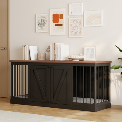 Filaretos Wood Pet Furniture Style Crate with 2 Doors