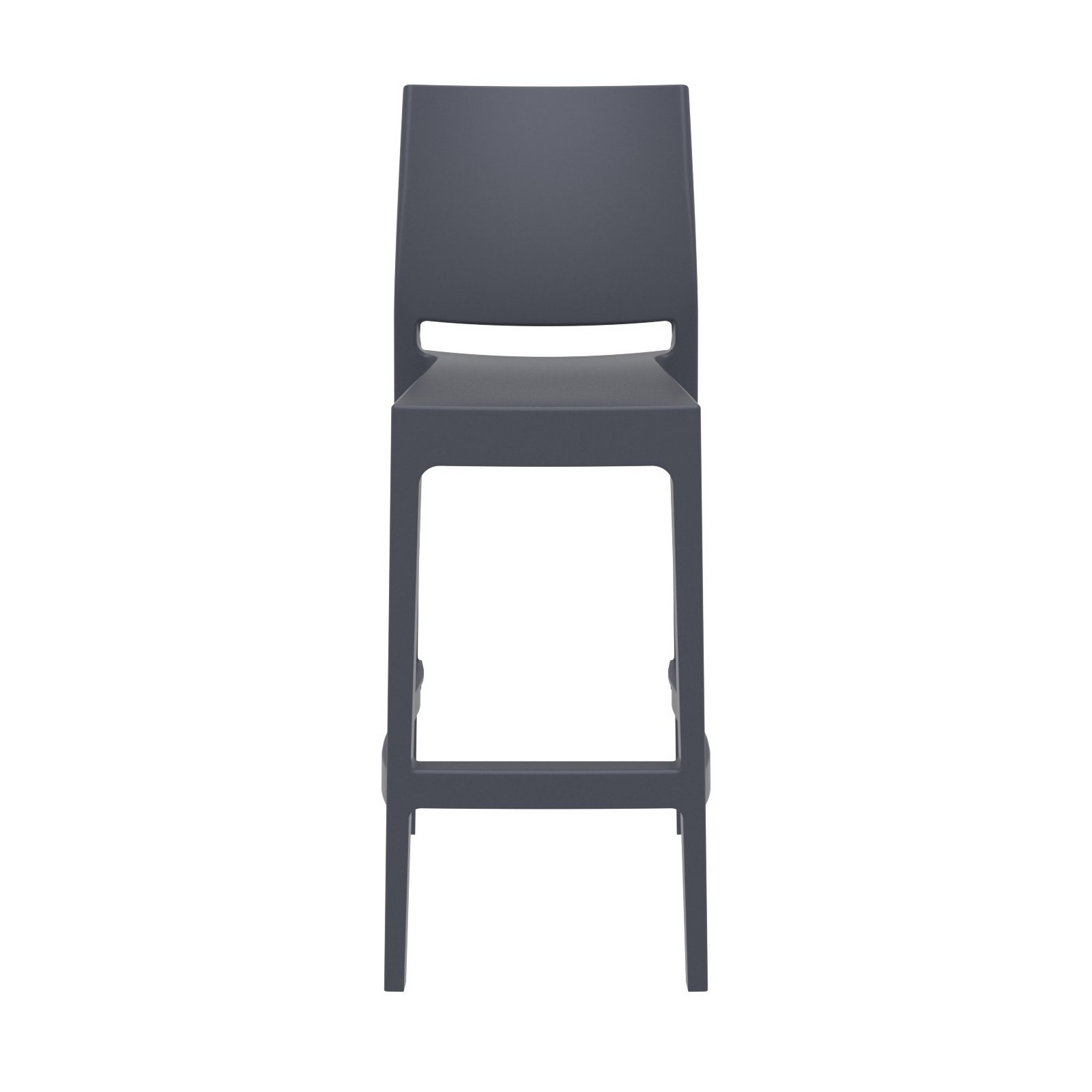 Adrienne Outdoor Bar Stool, Dark Gray, 29.5"