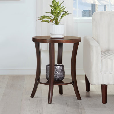 Table de bout ronde Dinh avec tablette