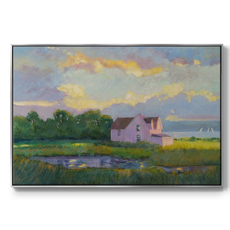 The Cape, reproduction d'art sur toile, H 17 po x l 25 po x P 2 po, Encadrement argenté