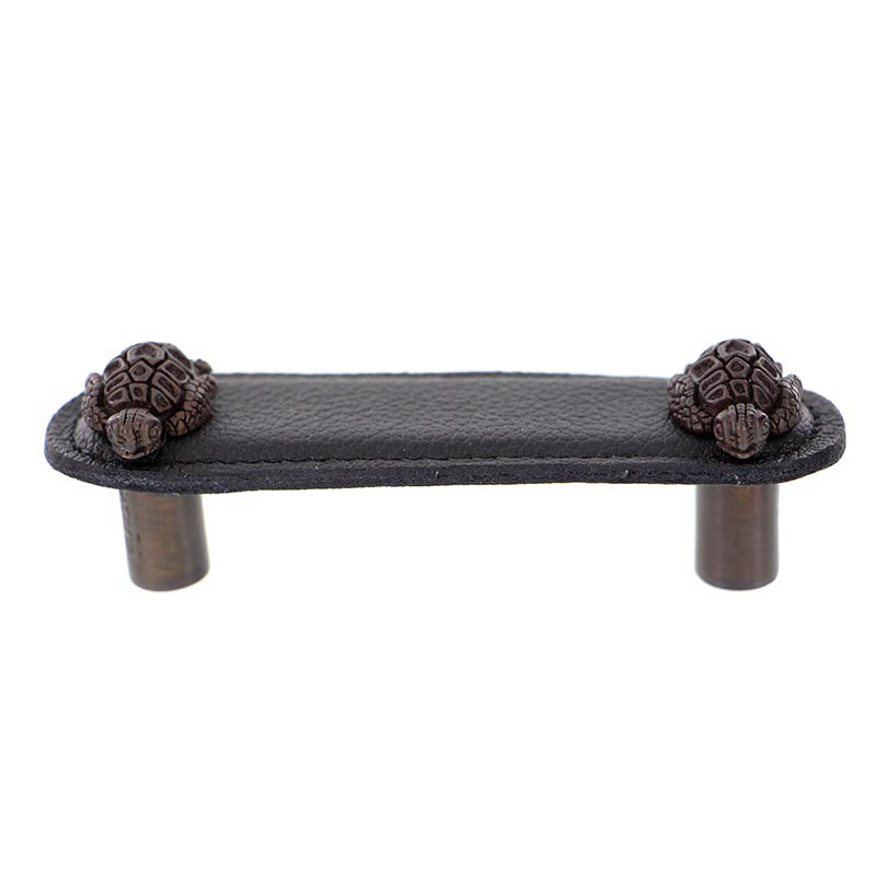 Pollino 4" Center to Center Bar Pull, 3'', Antique Copper