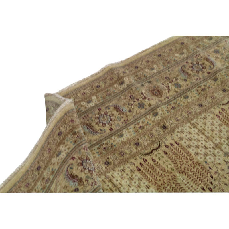 Tapis unique brun / ivoire / beige noué à la main de haute qualité