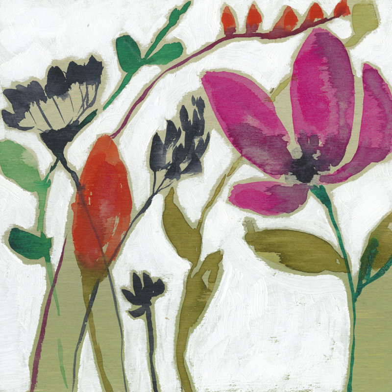 Vivid Flowers II by Jennifer Goldberger - Wrapped Canvas Painting, 122cm H x 122cm W  