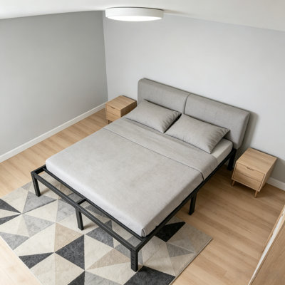 Sturdy Full Size Metal Bed Frame, 14" Height Platform Bed with Ample Underbed Storage, Noise-Free Mattress Foundation
