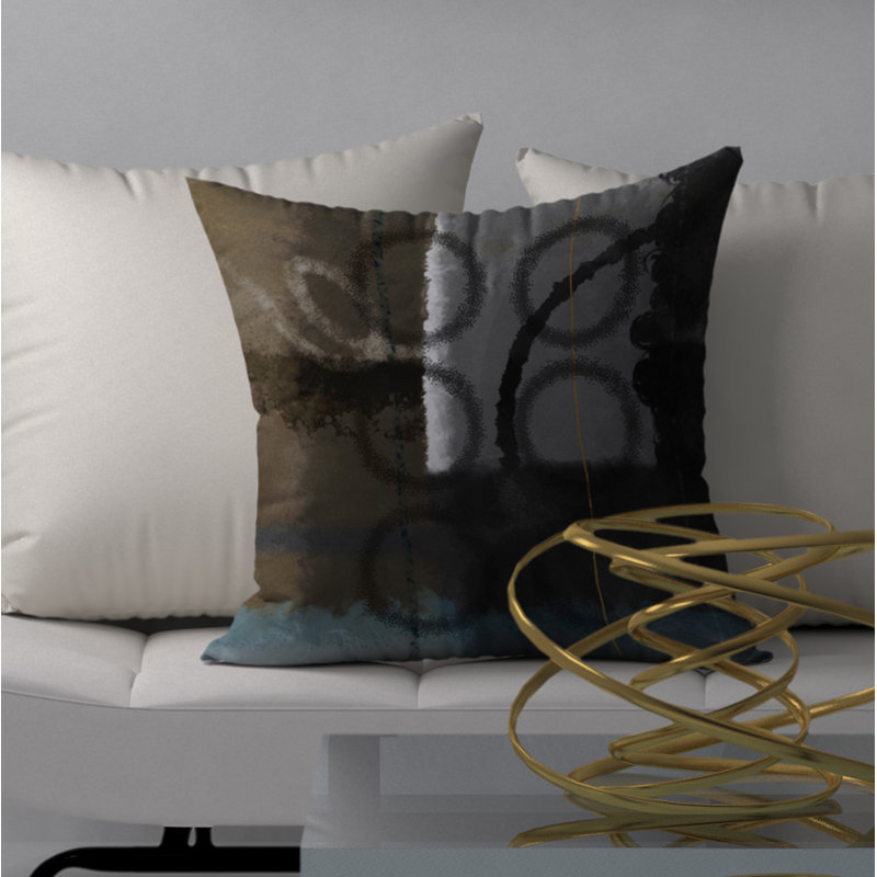 Geometric Reversible Throw Pillow, 24" x 24"