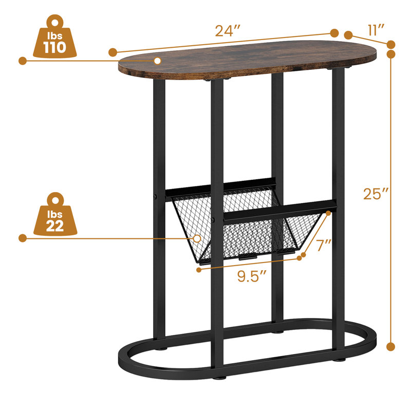 Table de bout avec rangement Frame