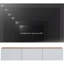 Meuble télé mural blanc brillant, meuble audio-vidéo avec design flottant