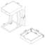 Table d'appoint antique muscade et bronze industriel