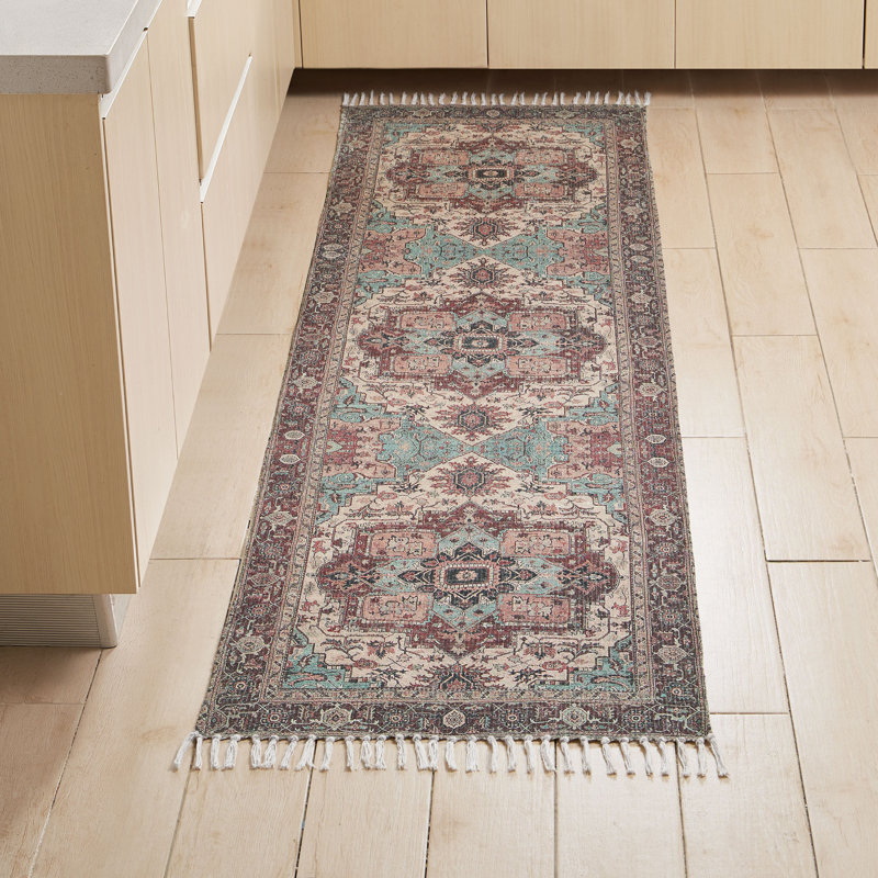 Jessica Simpson Mahara Machine Washable Chenille Chindi Fringe Rugs 1-Piece, Runner 2'2" x 6'6"