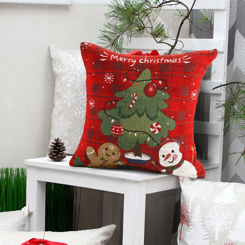 Sandyfield Patchwork Red Square Euro Cushion
