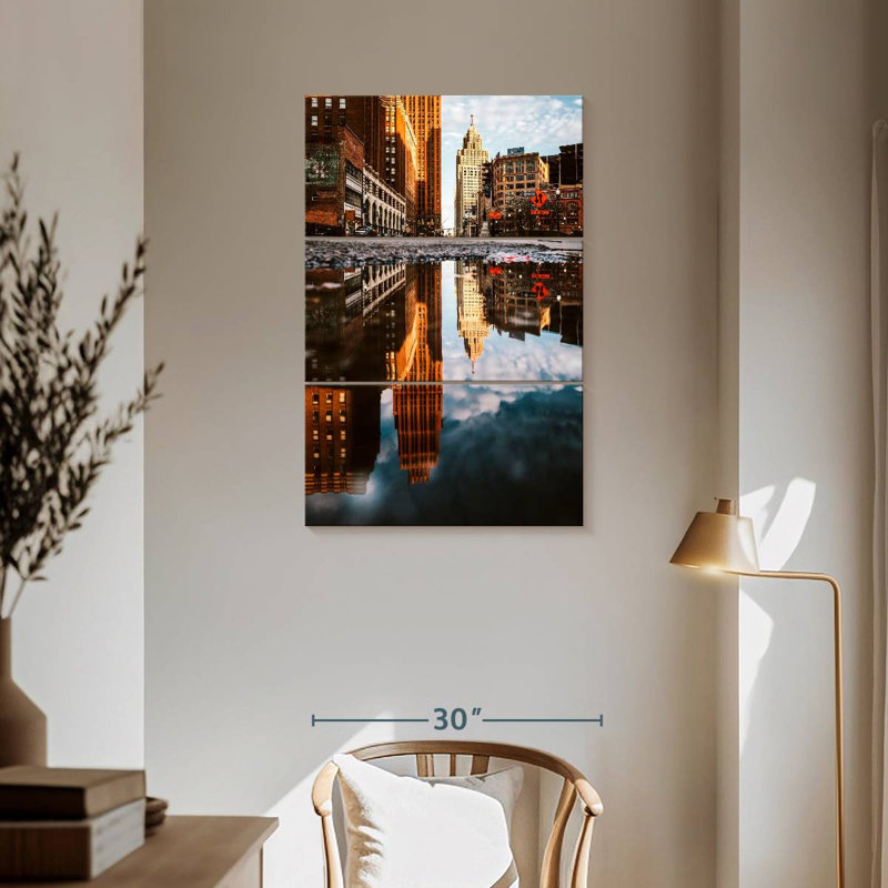 Masam Majestic Skyline de Détroit, H 57 po x l 36 po
