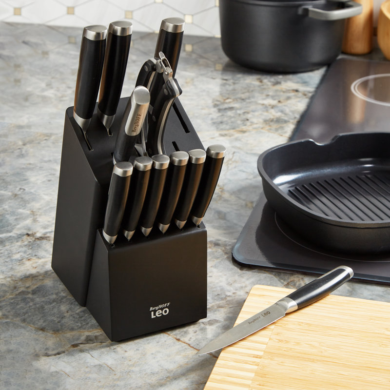 BergHOFF Graphite Stainless Steel 13Pc Knife Block Set