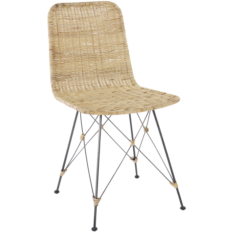 Chaise tissée Comptom, Clair naturel