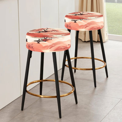 Ensemble de 2 tabourets de bar chinois