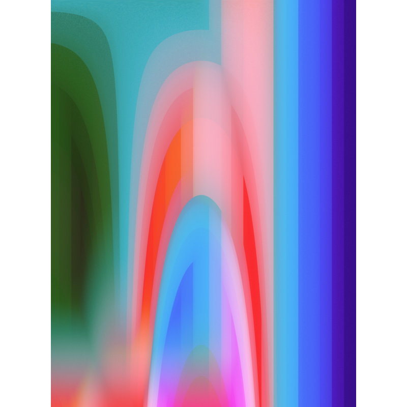 Groovy Prism Gradients I by Victoria Barnes - Wrapped Canvas Print, 46 cm H x 30 cm W