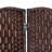 6' Tall Wicker Weave 4 Panel Room Divider Privacy Screen - Brown