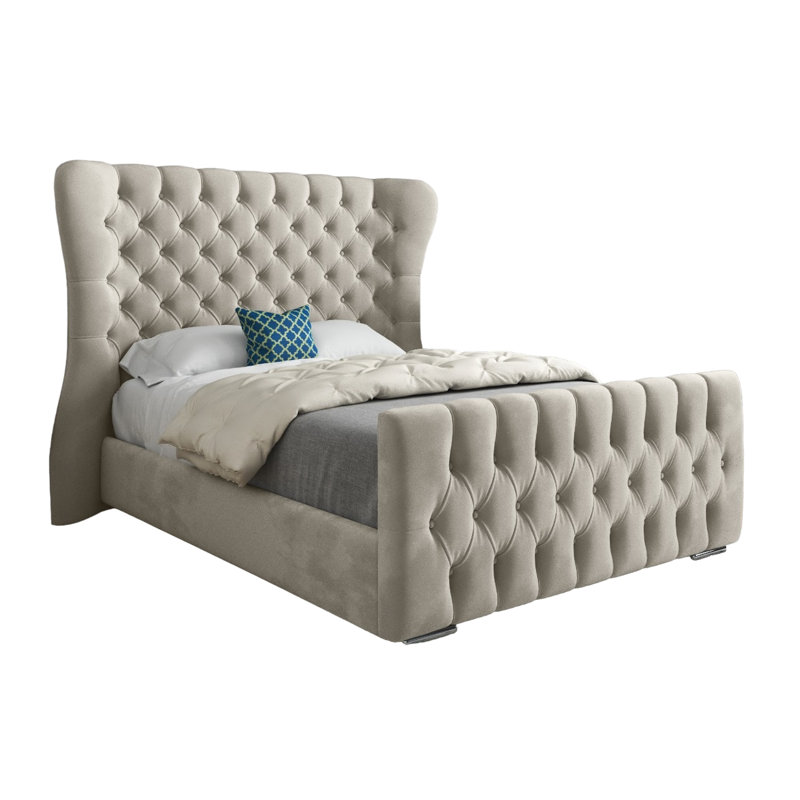 Bettencourt Upholstered Bed, Single (3'), Beige