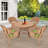 4 - Person Patio Dining Set with Round Table , Cushions Included-12655412-12638217