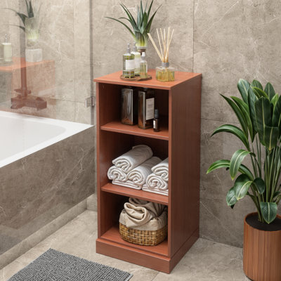 100% Solid Wood Bathroom Cabinet with Adjustable Shelves