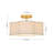 4-Light Fabric Semi Flush Mount Ceiling Light