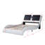 Base de lit tapissier en similicuir: DEL, musique Bluetooth, RVB, massage par vibration-432689211-432689209